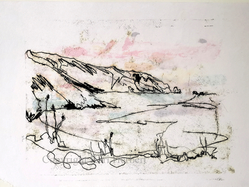 Kari Herbert Feel into Stillness layered Monotype